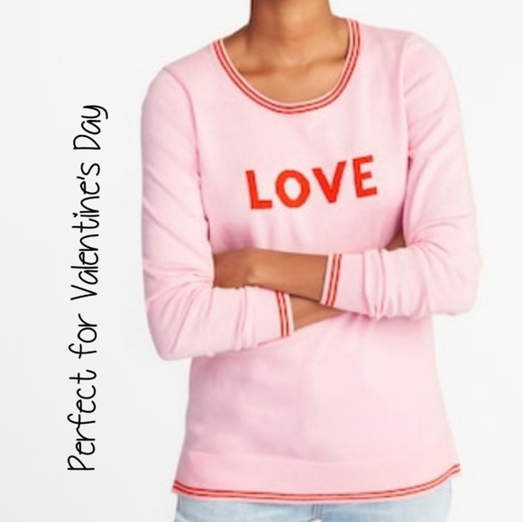Old Navy Sweaters - 💕VALENTINE'S DAY SALE💕Crewneck "LOVE" Sweater